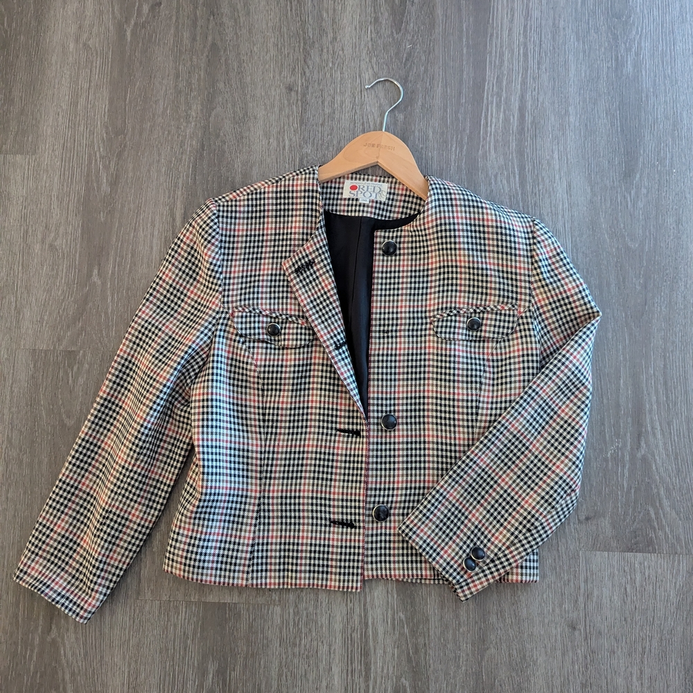 Plaid Button-Up Jacket